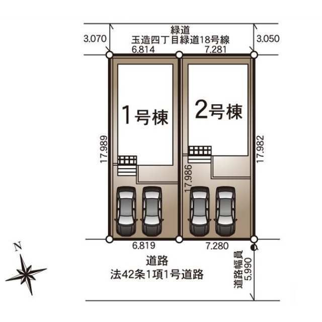 成田市玉造　第１３の区画図