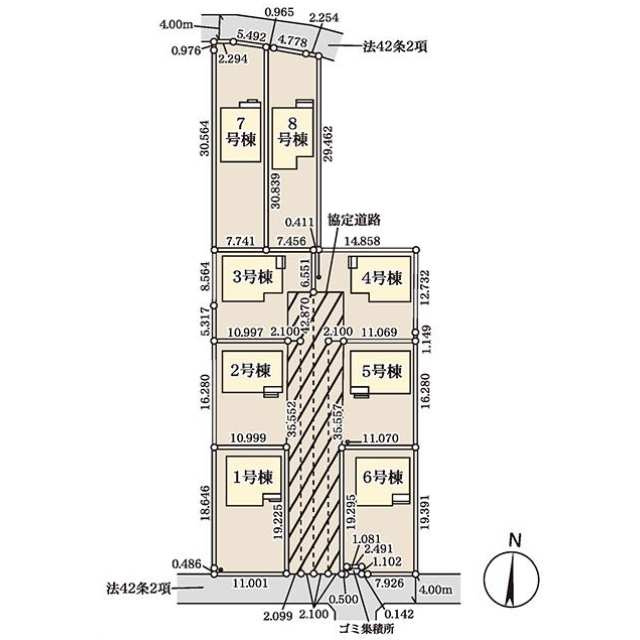 野田木間ケ瀬第２の区画図