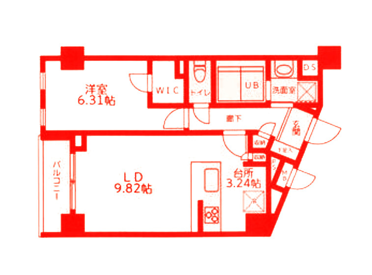 藤沢市本町３丁目の賃貸マンションの間取り