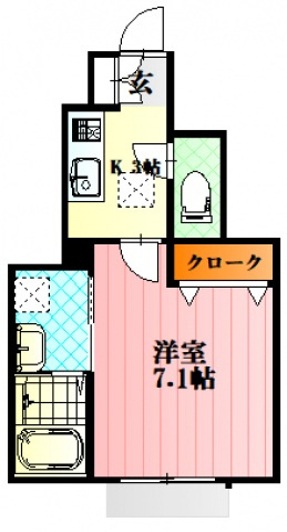 Ｓｈａｍｂｒｅ古市B棟の間取り