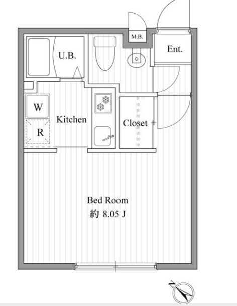 ZESTY西新宿Ⅲの間取り