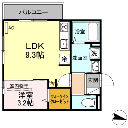 アップス大町DⅡの間取り