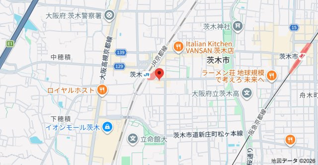 プラウド茨木西中条マークスの地図