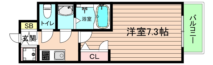 大阪市都島区都島北通２丁目の賃貸マンションの間取り