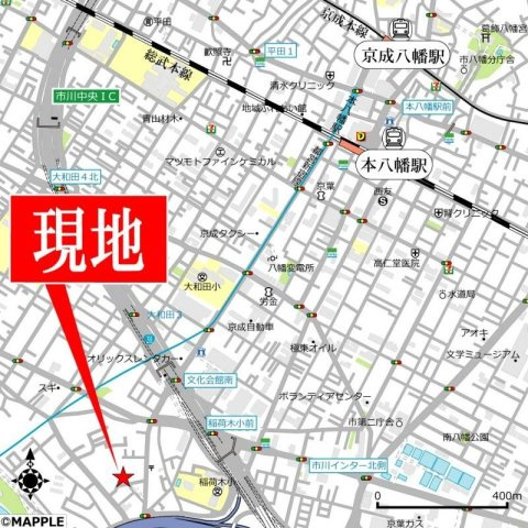 フォレスト本八幡　Ｃ棟の地図