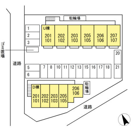 【区画図】 | ヴィル・オランジュD
