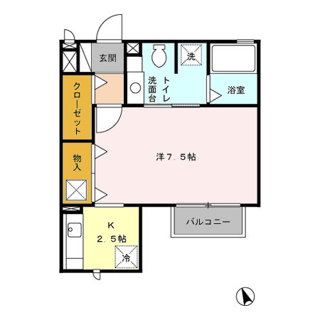 【間取り】 | ヴィル・オランジュD