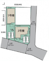 2駅徒歩圏内　2路線利用可能の区画図|カースペース2台分