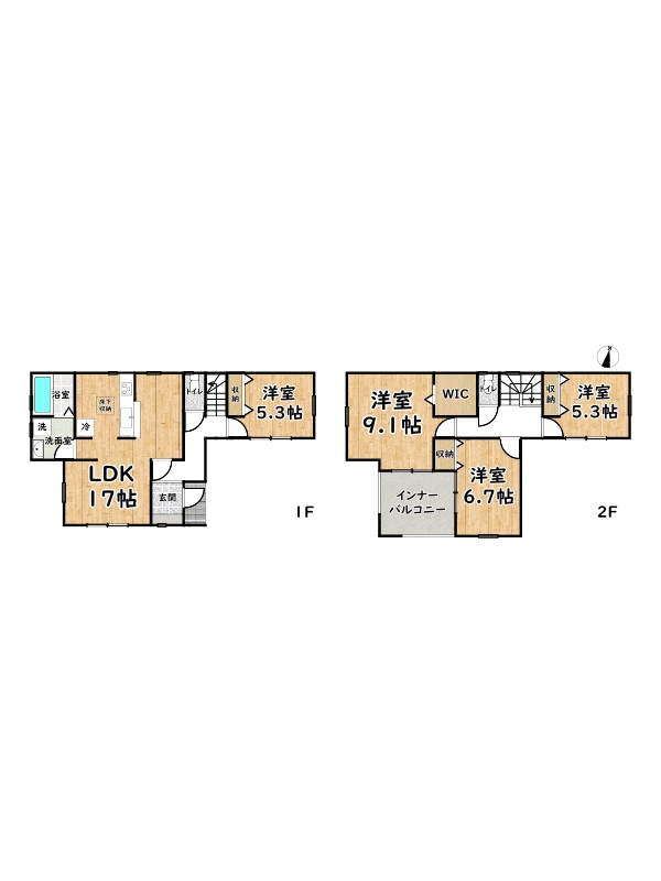 姫路市青山7期/新築戸建の間取り