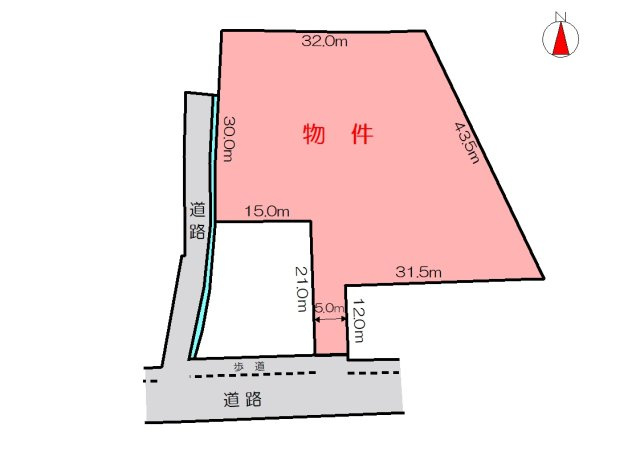 丹波市柏原町柏原の売地の区画図