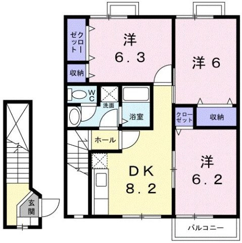 【間取り】 | パレ・ラフィネ