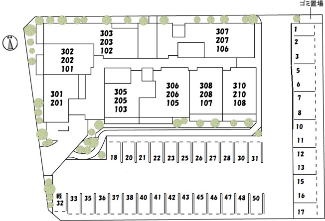 【区画図】 | べレオ　ラ・カシータ | ベレオ　ラ・カシータ　配置図