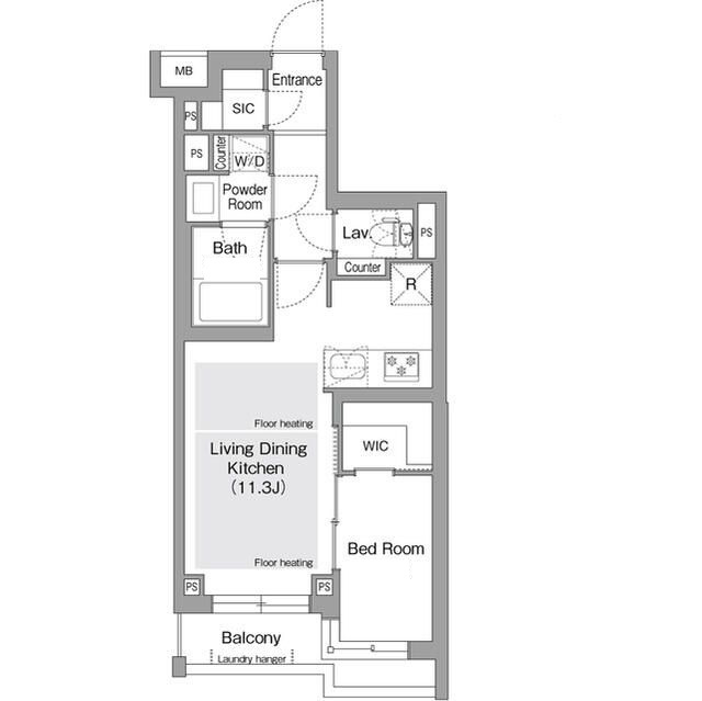 コンフォリア・リヴ東中野の間取り|間取りです。