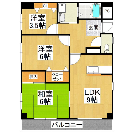 【間取り】 | ルヴニール北野田