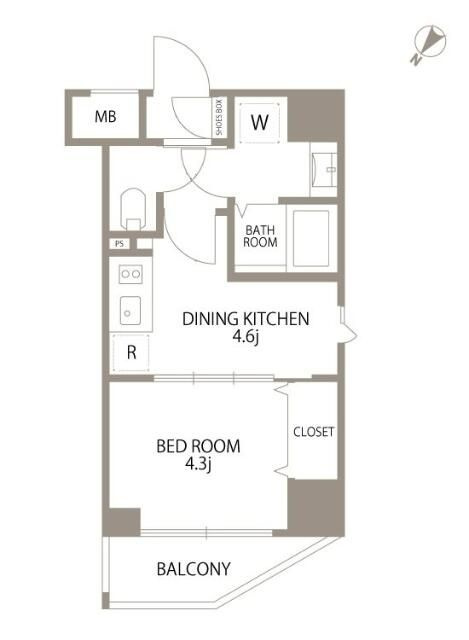 エスティメゾン赤羽Ⅱの間取り