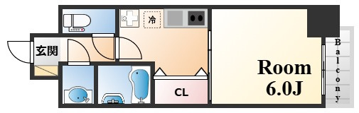 グルーブ新神戸Ariaの間取り