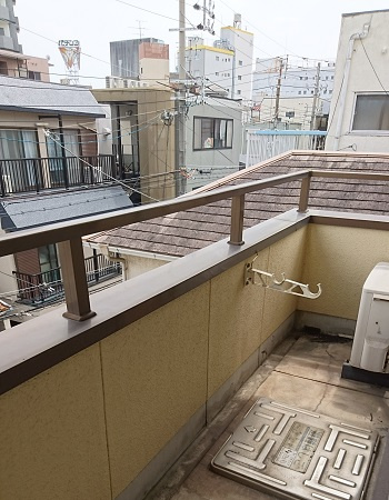 ハイツ西川のバルコニー