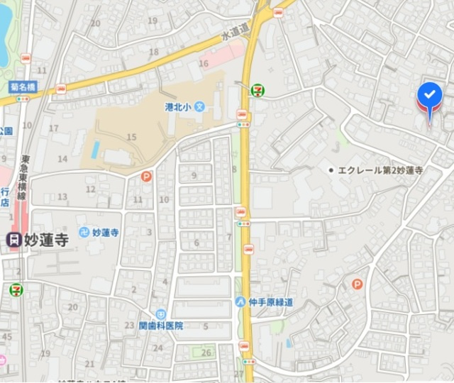 カーサ　妙蓮寺の地図