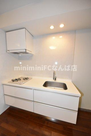 カイセイ江戸堀のキッチン|コンロは1口です