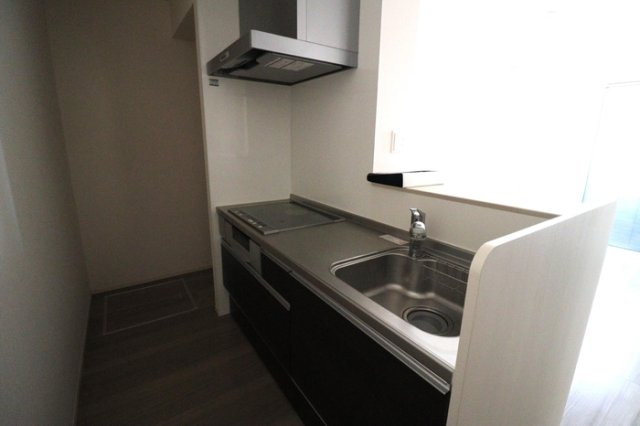 Forest Ａのキッチン|対面システムキッチン（3口IH、グリル、浄水器付き）