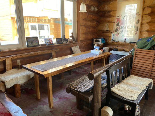 鶴居村【ログハウス】住居付き店舗兼ゲストハウスの内装|まきごや室内