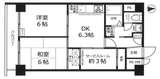 【間取り】 | パレドール池袋 | リフォーム前の図面となります。引渡しは、リフォーム後となります。詳細は、連絡下さい。