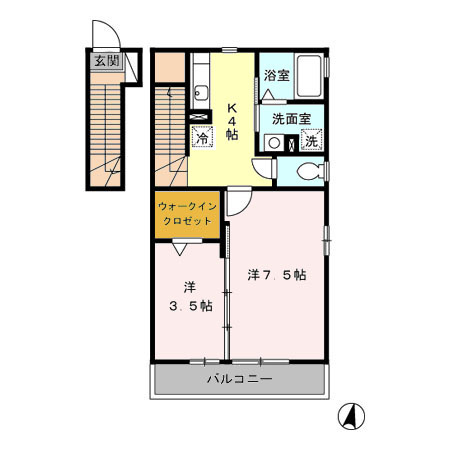 ファミーリエ　Ｂ・Ｃ　Ｃの間取り
