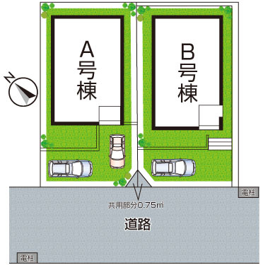 明石市松が丘　新築一戸建ての区画図|全2区画