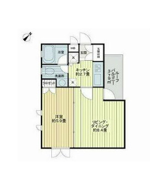 デュオ・スカーラ幡ヶ谷の間取り