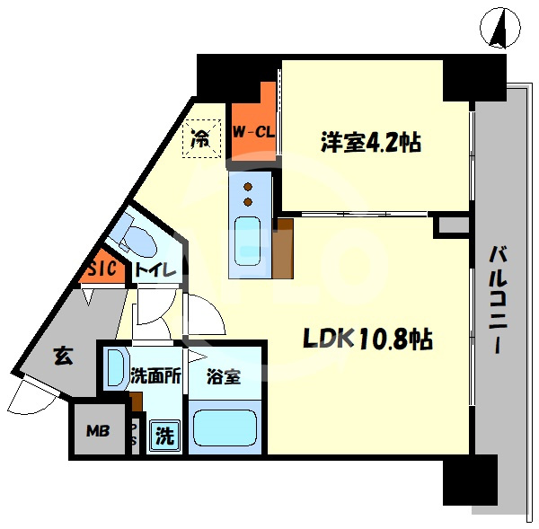 アドバンス西梅田フォルンの間取り|アドバンス西梅田フォルン　間取り