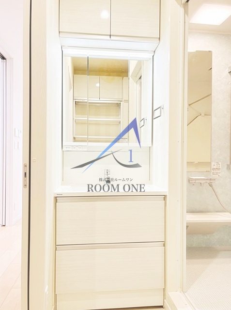 ビューノQ.S.横濱阪東橋の洗面所|独立洗面台です。