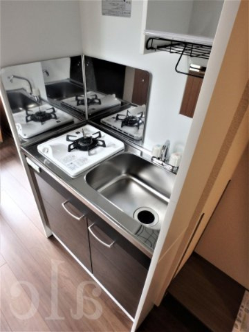 杉並区本天沼１丁目のアパートのキッチン|キレイなガスキッチン