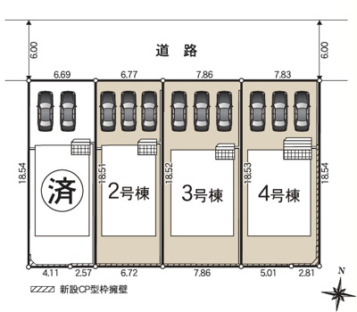 【区画図】 | 沼津市高尾台 6期 新築一戸建て 2号棟 | 2号棟の区画図です