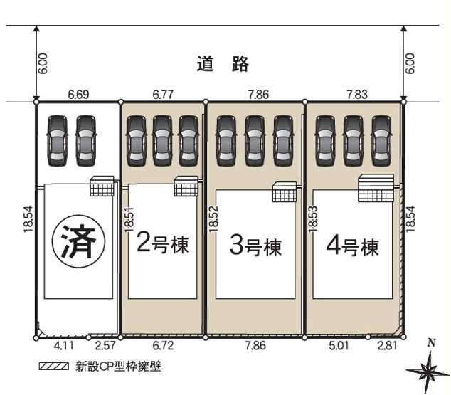 【区画図】 | 沼津市高尾台 6期 新築一戸建て 2号棟 | 2号棟の区画図です