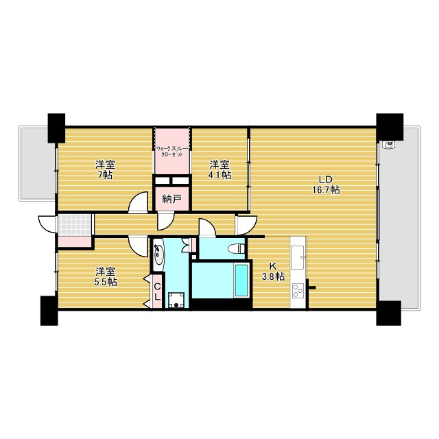 桃山台ヒルズの間取り