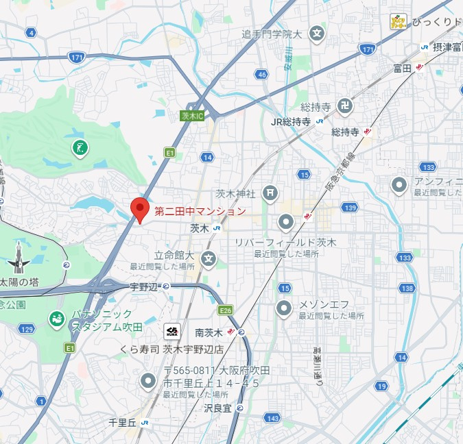 第2田中マンションの地図