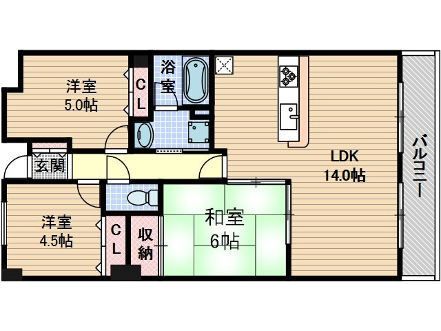 【間取り】 | 若園11番館
