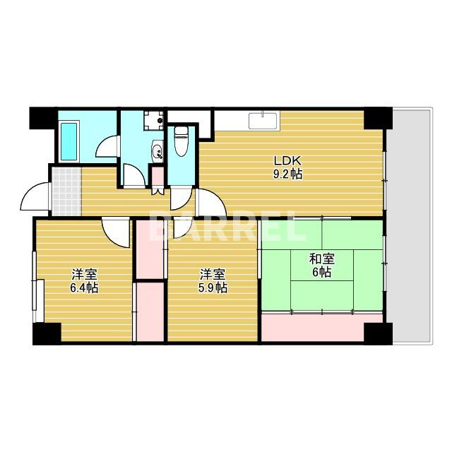 グランヴェール萩原の間取り