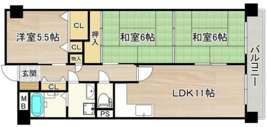 ボヌールソシアの間取り