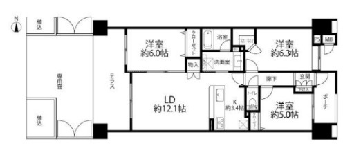 アリアシティの間取り