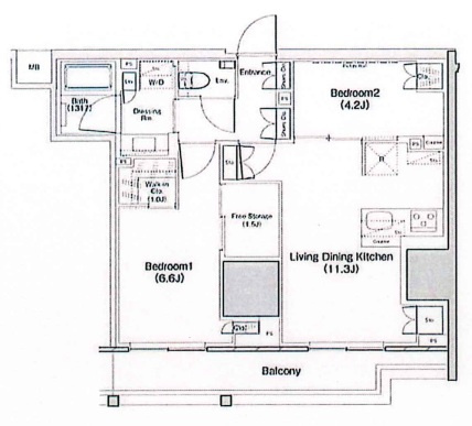 ザ・パークハビオ板橋区役所前の間取り