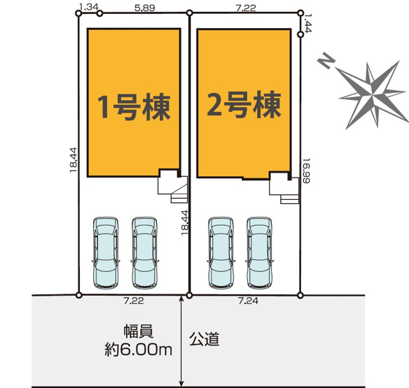 【区画図】 | 静岡市駿河区南安倍3丁目 2期 新築一戸建て 1号棟 | 1号棟の区画図です