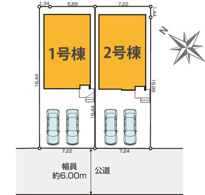 【区画図】 | 静岡市駿河区南安倍3丁目 2期 新築一戸建て 2号棟 | 2号棟の区画図です