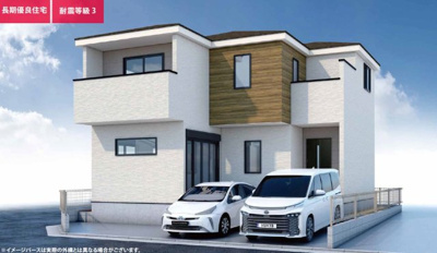 【外観パース】 | 静岡市葵区羽鳥5丁目 3期 新築一戸建て | 外観パースです
