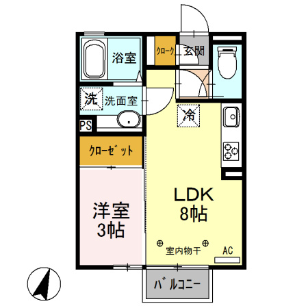 ブルーサファイア　Ａの間取り