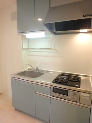 嬉しい2口コンロ付きシステムキッチン