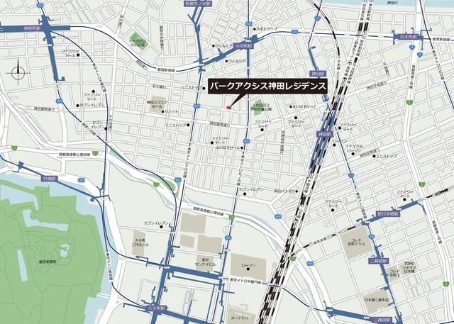 パークアクシス神田レジデンスの地図