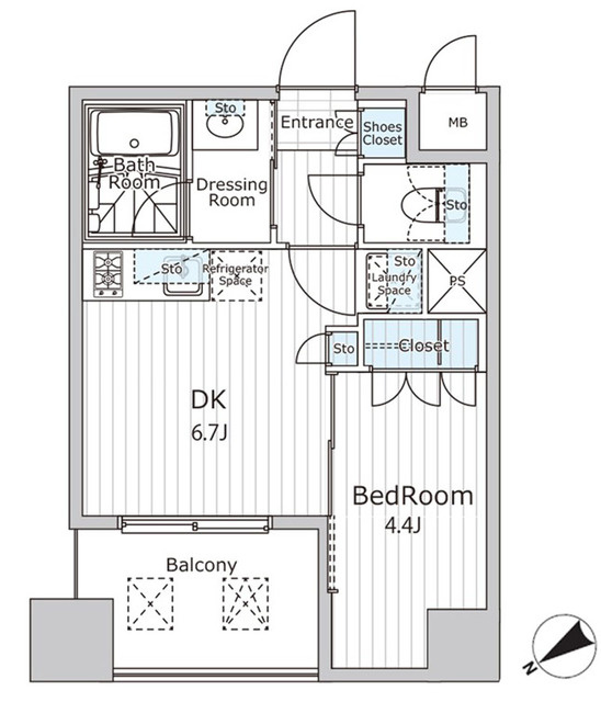 ビエラコート日本橋久松町の間取り