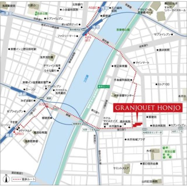 グランジュエ本所の地図