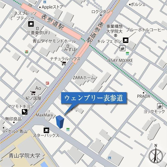 ウェンブリー表参道の地図